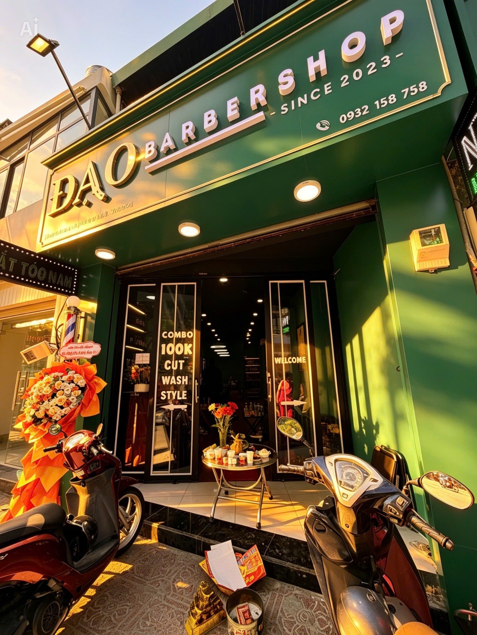 Mặt tiền Đạo BarberShop tại 136 Lê Bình